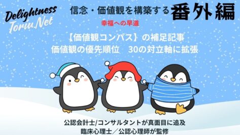 人生の岐路で迷うのは判断軸の解像度が低いからです。30の具体的対立軸で価値観を精密スキャンする価値観コンパス完全版。曖昧な自分を言語化し、日々の意思決定に自信と覚悟をもたらすための行動指針。