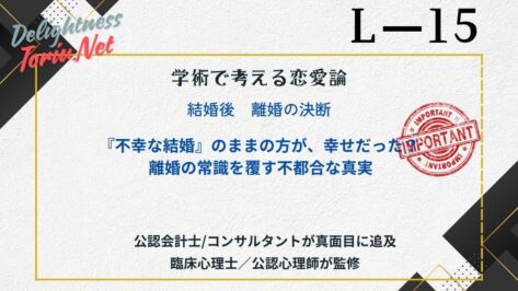 離婚で後悔しないための科学的基準。ゴットマン博士の黙示録の4騎士が示す破綻の予兆を解説。修復不可能な毒の関係を見抜き self-救済を選択するための指針。